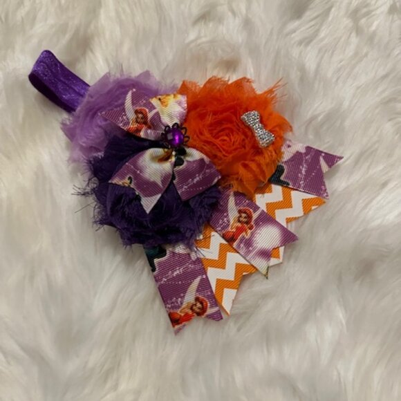Orange & Purple Fairy OTT 5 1/2" Deluxe  on FOE Headband - Picture 1 of 1
